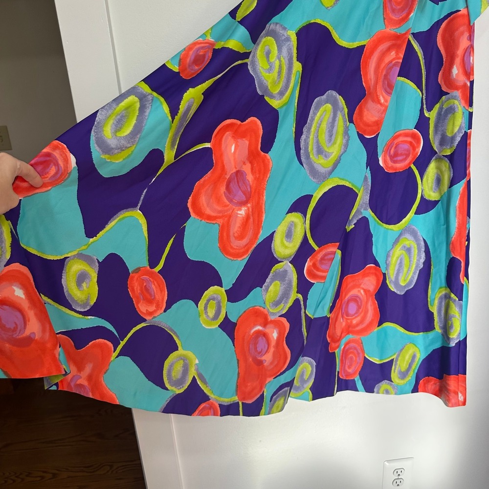 Tori Richard Womens Skirt Liberty House Hawaii 10 Maxi Bright Multi Color A Line - Picture 6 of 9